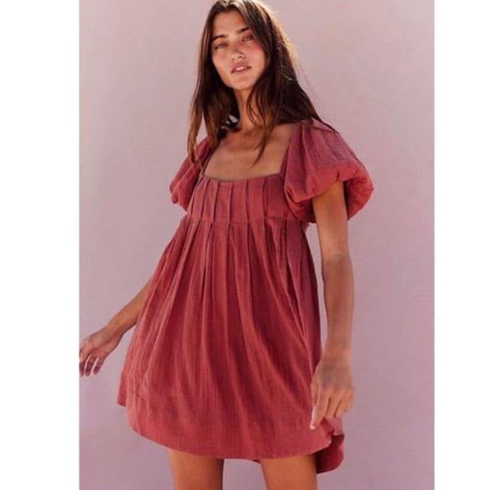 Free People Baby Doll Puff Sleeve Dress